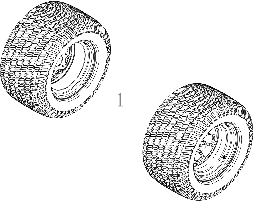 Wheels - Rear Diagram and Parts List for ZTXS4-54KH (47RSCAB7A10)(2023) Cub Cadet Lawn Tractor